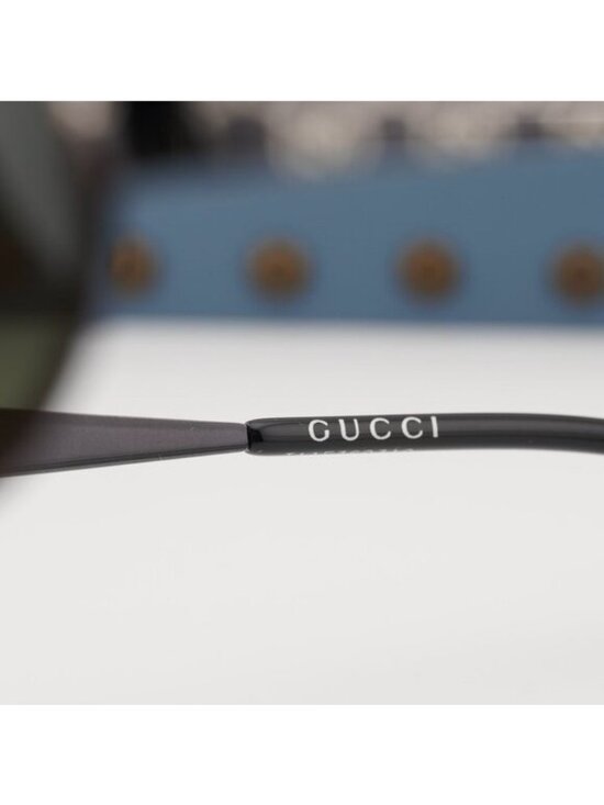 Gucci GG1854S 001 Oval Sunglasses – Ruthenium/Grey main image 5